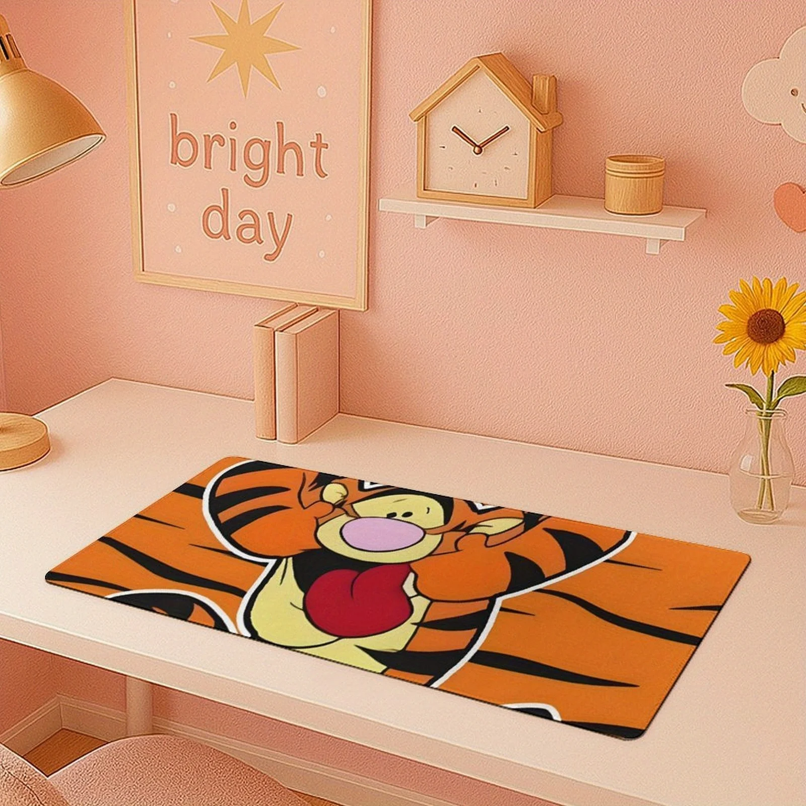 لوحة ماوس كبيرة من Winnie the Pooh & Tigger - حصيرة مكتب مطاطية غير قابلة للانزلاق للاستخدام المنزلي في المكتب والألعاب والمنزل - تصميم كرتوني لطيف مع #5