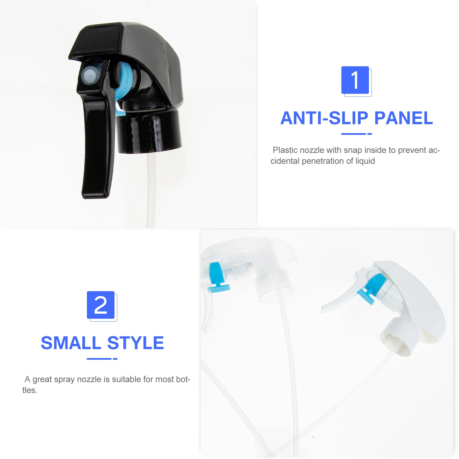 

6pcs Plastic Trigger Sprayer Nozzle For 410 Neck Bottles Mist Stream Spray Head Replacement Garden Plant Watering Cleaning Tool