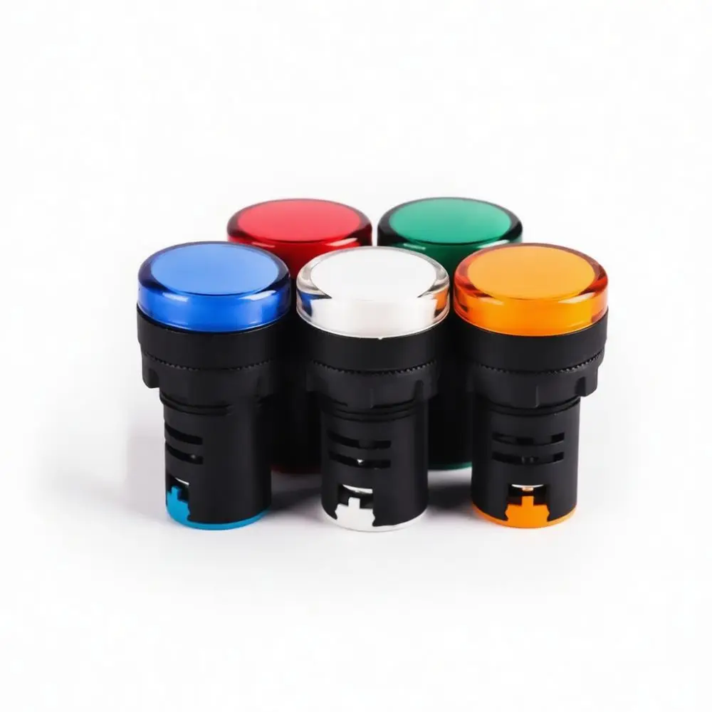 LED Signal Indicator Light 22mm AD16 22DS Power Lamp Electrical Switchboard Status Display Component Red Green Yellow Blue White