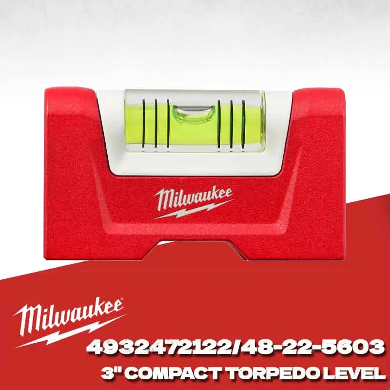 Milwaukee 4932472122/48-22-5603 7.6cm Magnetic Pocket Level, SHARPSITE Vial for Electrical Plumbing Welding
