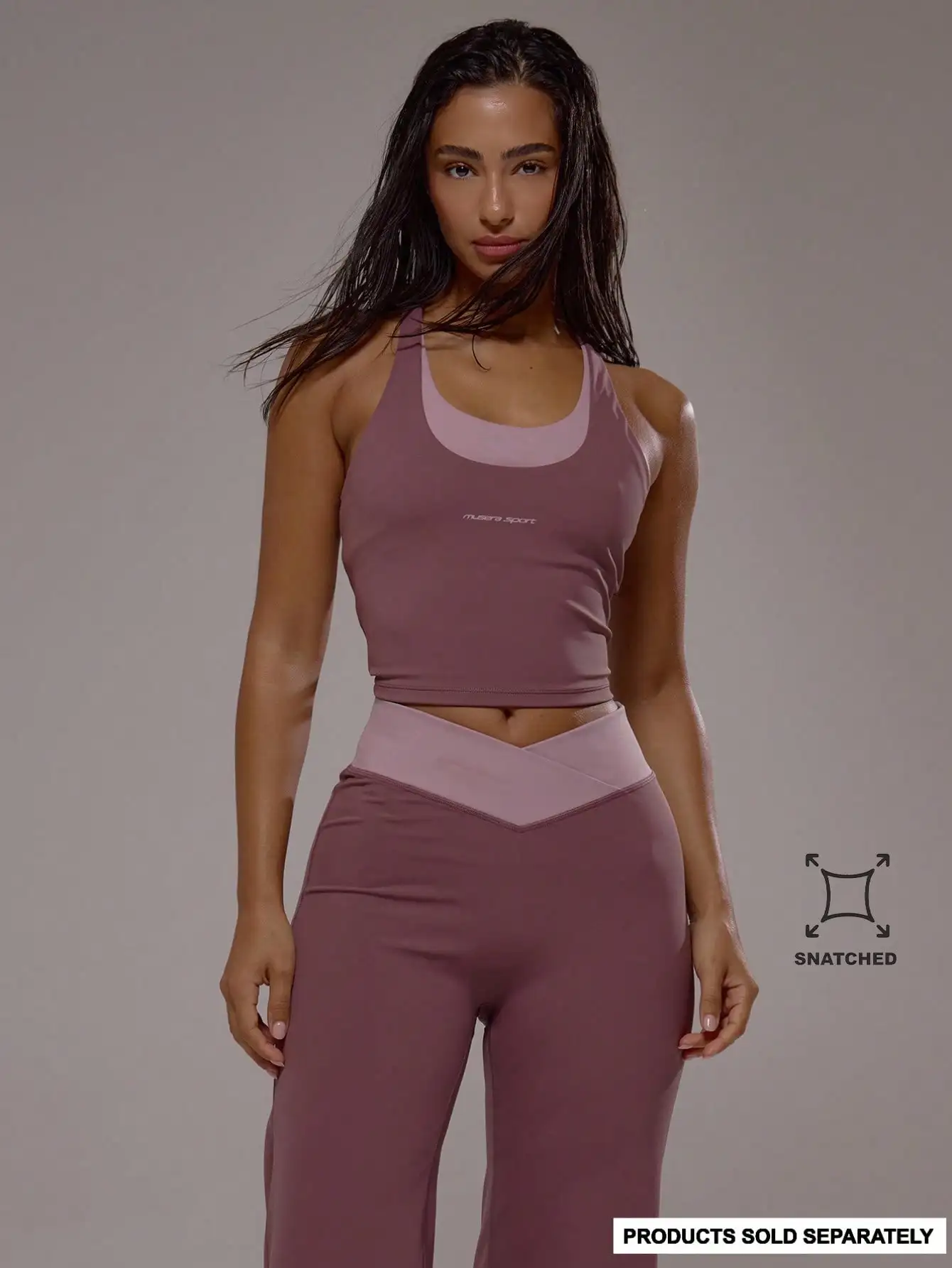Sport Cross Back Layered Active Top Only Sport Active Workout Gym Pilates Casual Quartz Spring Summer