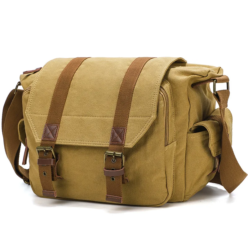 SLR camera bag outdoor leisure canvas shoulder oblique span bag digital liner bag micro single camera
