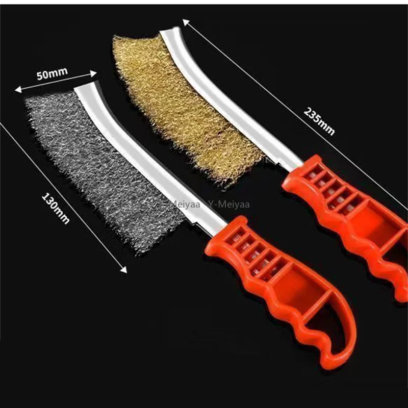 1/2/5PCS Steel Wire Brush for BBQ Grill Rust Removal Metal Polishing Cleaning Roller Brush Set for Barbecue Grilles