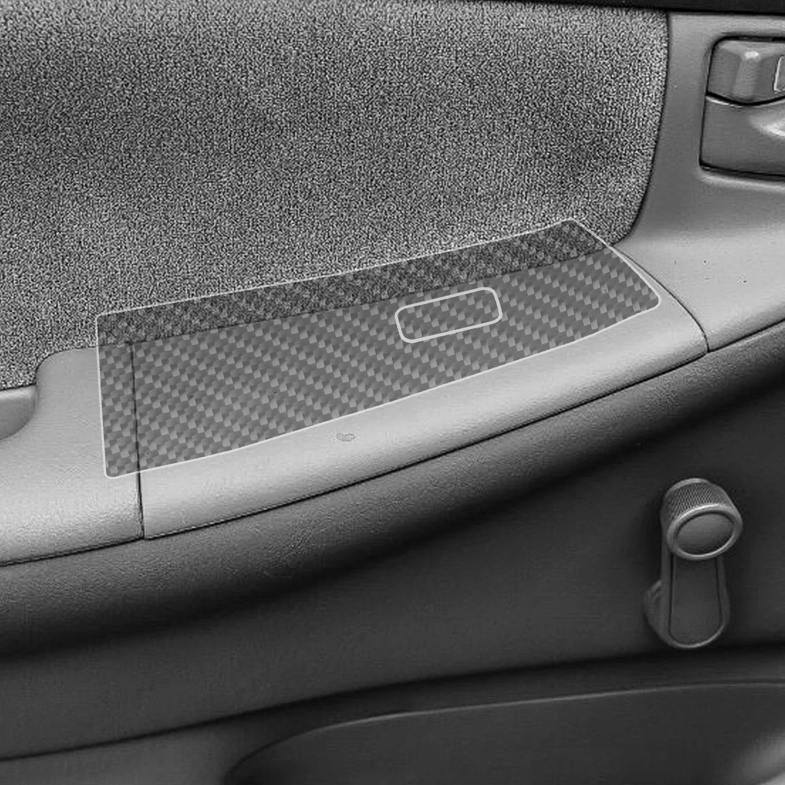 Real Carbon Fiber Car Front Door Lift Mechanism, Type C Trim Cover Soft Sticker For Toyota Corolla E120/E130 2003-2006 2007 2008