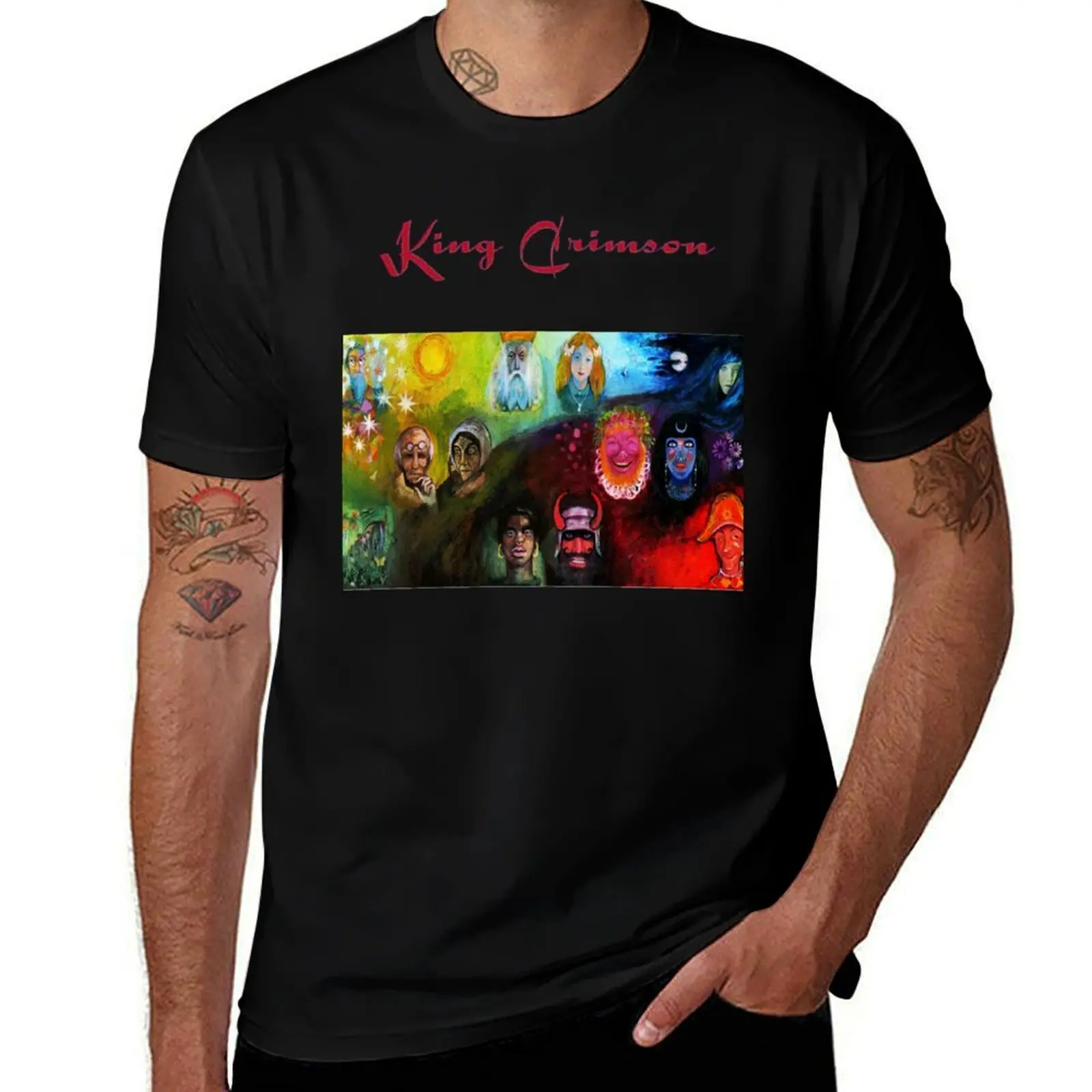 Crimson king - in poseidon's wake (light and dark colors) T-Shirt Fashion Casual Short Sleeve T-Shirt