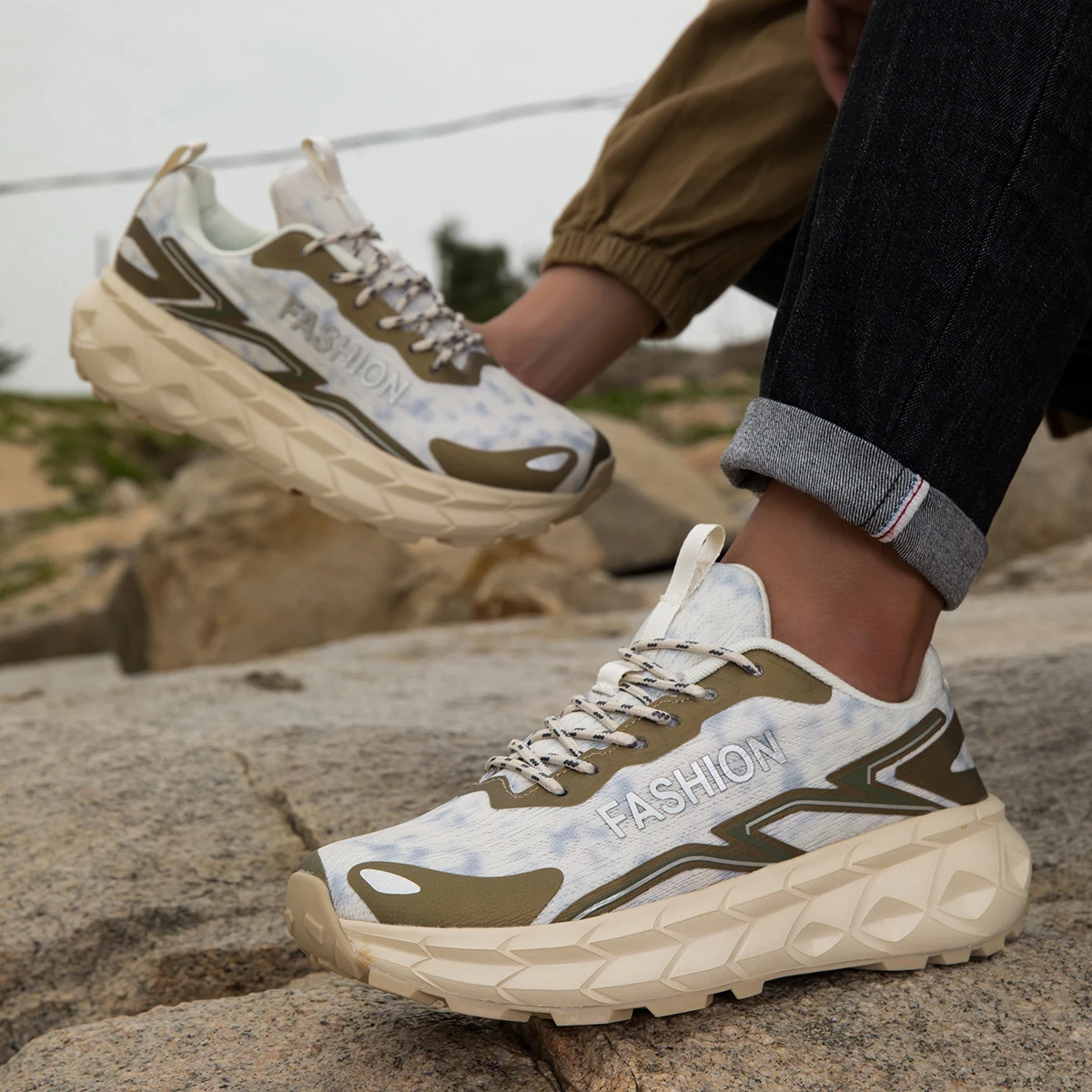 Herren Chunky Sneaker Für Den Alltag Bequeme Freizeitschuhe_voghion.com