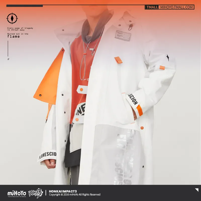 

miHoYo Official Game Honkai Impact 3 Kiana Kaslana Theme Coat Anime Clothing Windbreaker Doujin Casual Jacket Cosplay Xmas Gifts