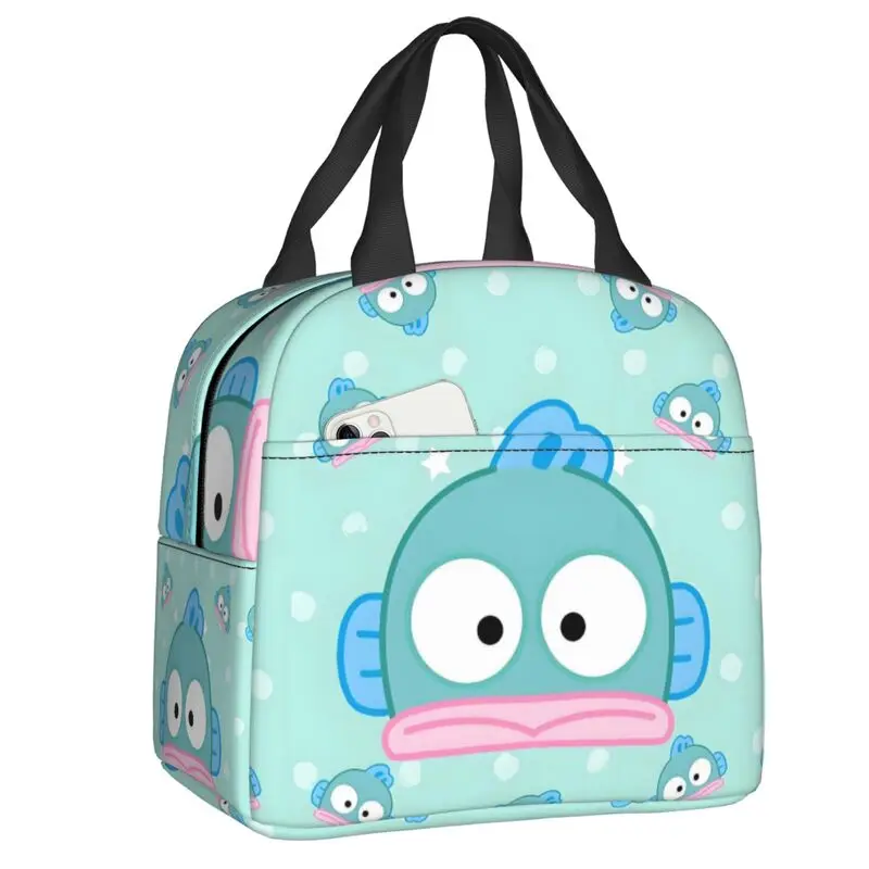 

Пользовательские Kawaii Hangyodon термоизолированные сумки для обеда женские классические печатные животные многоразовые контейнеры для обеда коробка для хранения еды