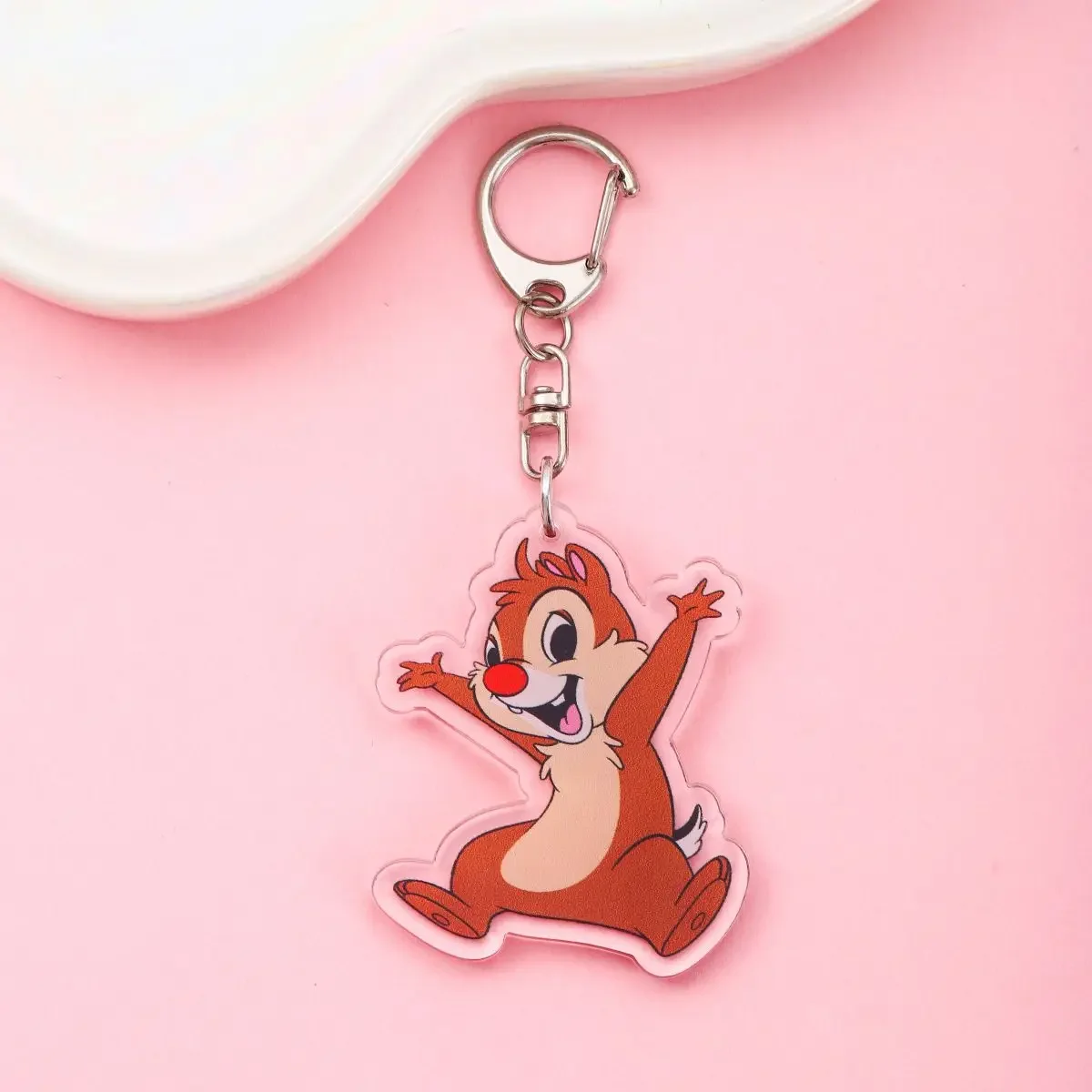 Anime Chip an' Dale Acrylic keychain accessaries Cartoon funny Bag Pendant Gift cute bag charm Keyring Friends Fans Gifts