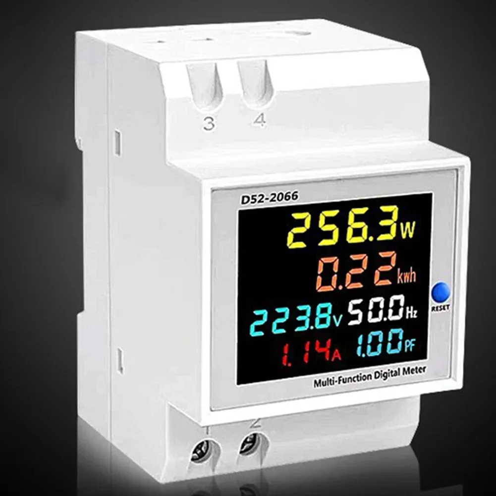 

High-Precision 100A DIN Rail AC Power Meter With Integrated Current Transformer For Efficient Energy Monitoring