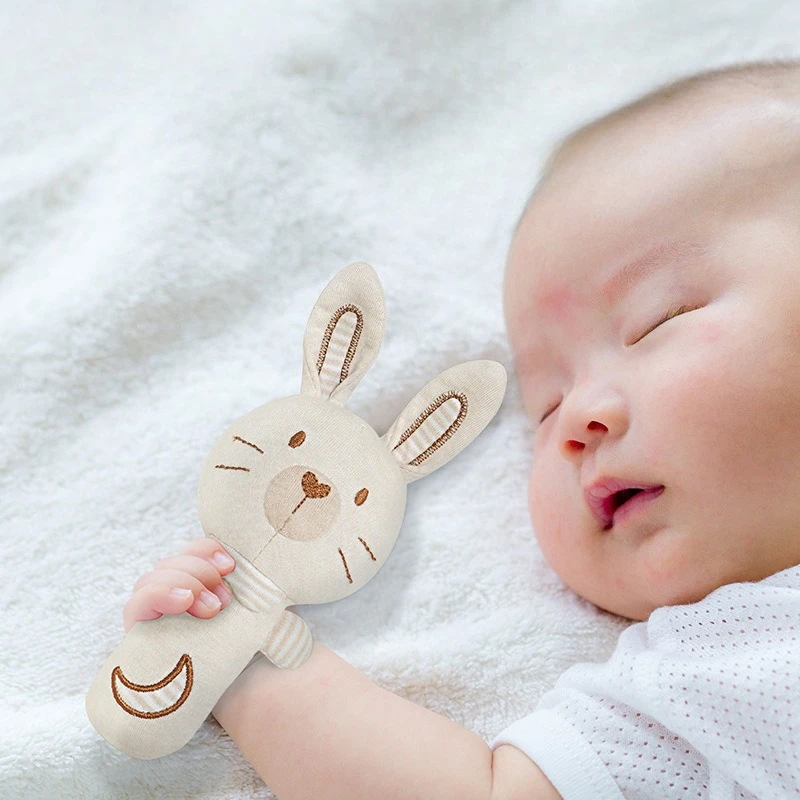 1PCS 0-6 เดือน Baby Hand Shaker ช้างน่ารักกระต่ายสิงโต Appease หมีทารกของเล่น Soothing Sleep Anti-กระโดดนุ่มน้ําหนักเบา