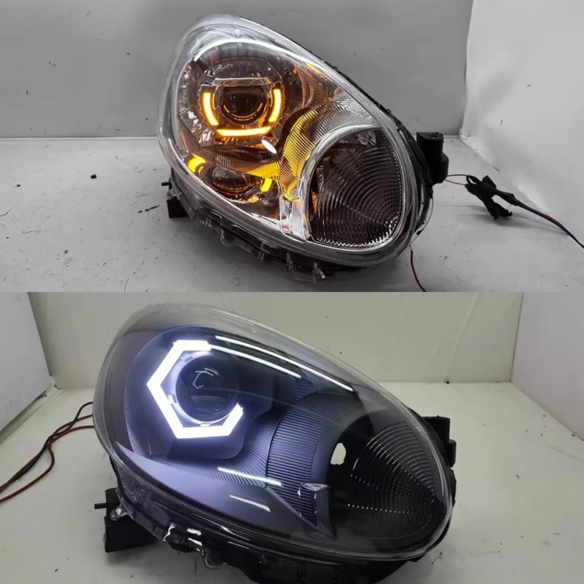 

Автомобильные фары Angel Eye с ДХО, ближним и дальним светом, для Nissan March, с функцией указателя поворота