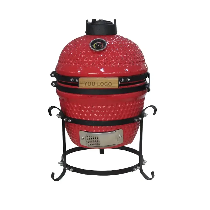 For Auplex Outside Mini Kitchen 13 Inch Portable Charcoal Ceramic Kamado BBQ Grill Smoker Parrilla for Family Camping