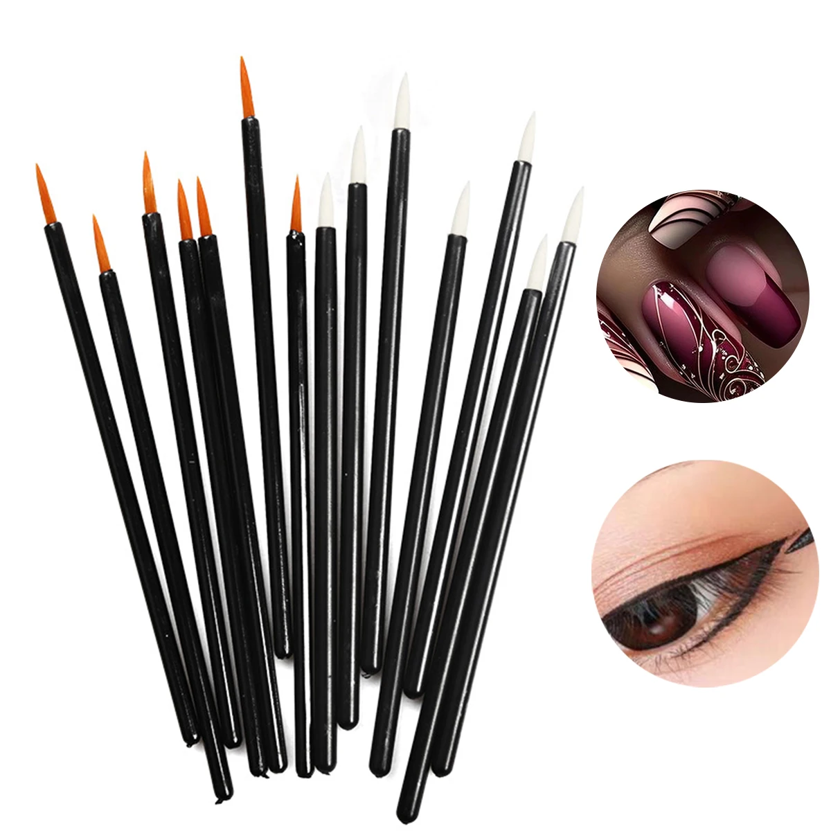 50/100PCS Eyeliner Brushes Disposable Lip Brush Eyeliner Wand Applicator Makeup Tools For Nail Art Painting Pen Tool Supplier