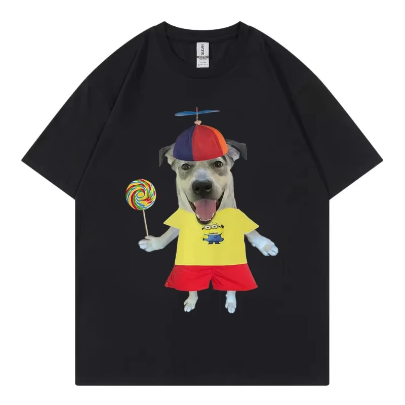 Trending Funny Dog Meme T-shirt Men Women Casual 100%cotton Short Sleeve T-shirts High Quality Fashion Oversized Summer T Shirt