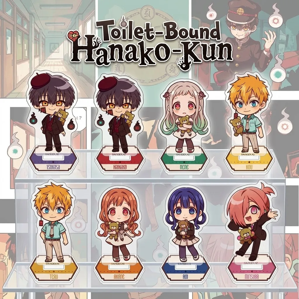Anime Toilet‑Bound Hanako‑kun TBHK 10cm Acrylic Stand Combo Halloween Present Table Display Otaku Decor Desk Ornament Keychain 2