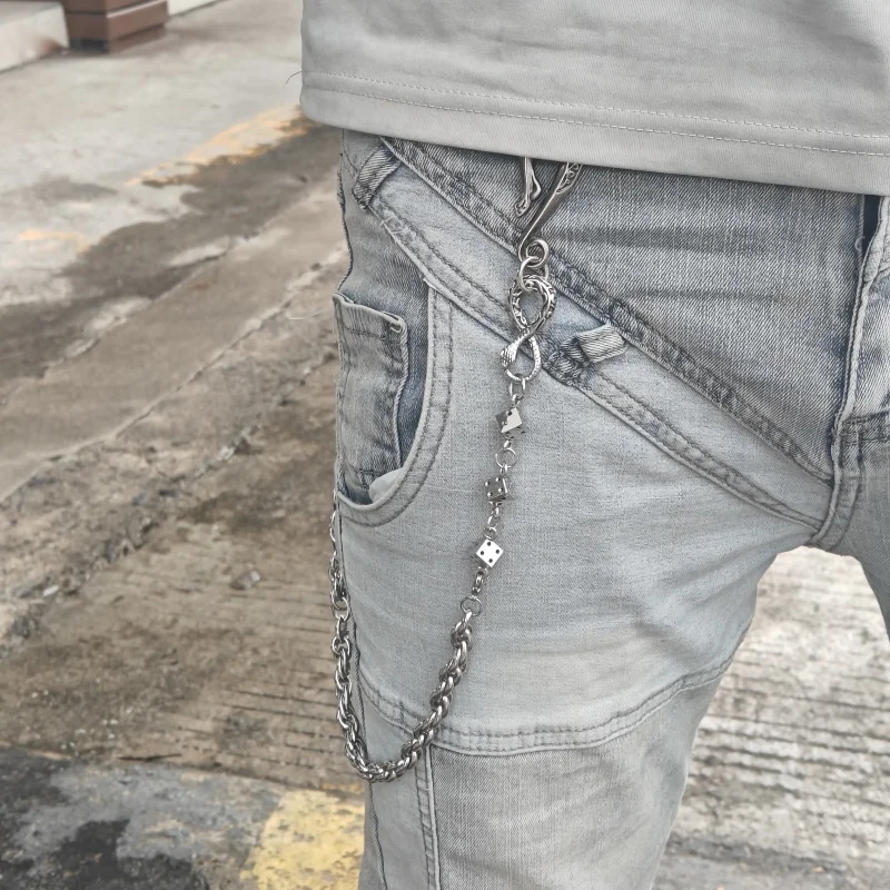 Summer Y2K New Model Snake Body Dice Pants Chain Fashionable Men And Women Anti Theft Wallet Chain One's Waist Luxury Accessorie
