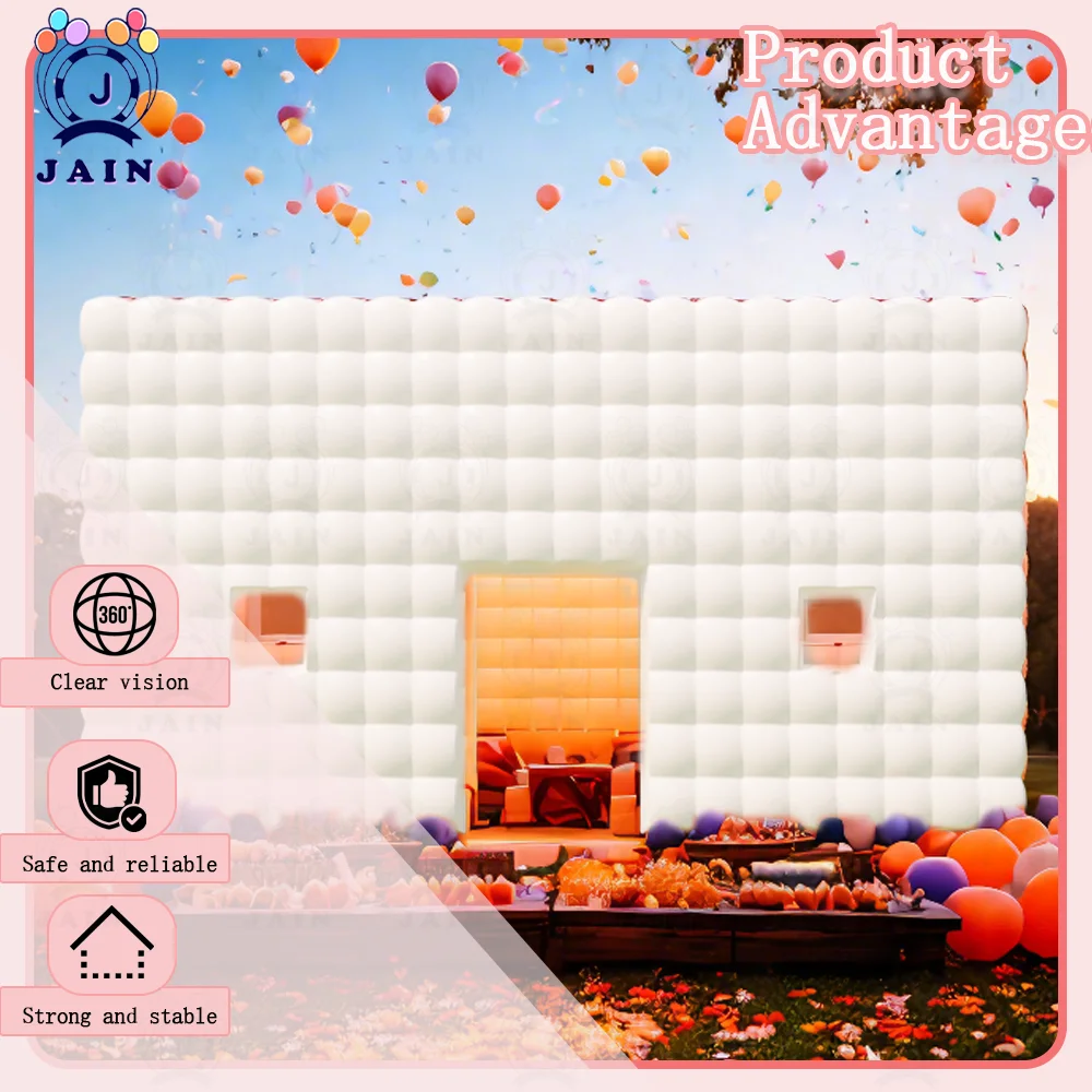 

JAIN Inflatable Birthday Tent Air Tent For Kids Adults Protable Inflatable LED Light Party Tent For Outdoor Birthday Party