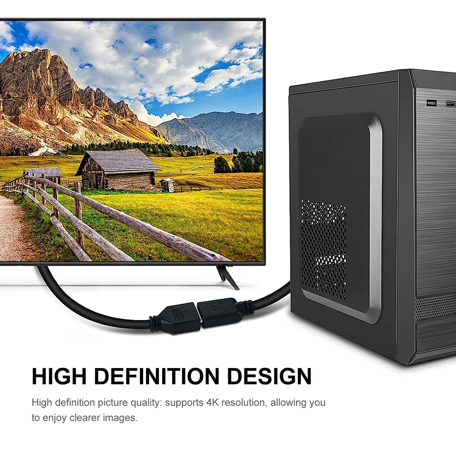

Displayport Extension Cable 1.2 Male Female Cords Monitor Adapter Accessory Ergonomic Design 4K Resolution