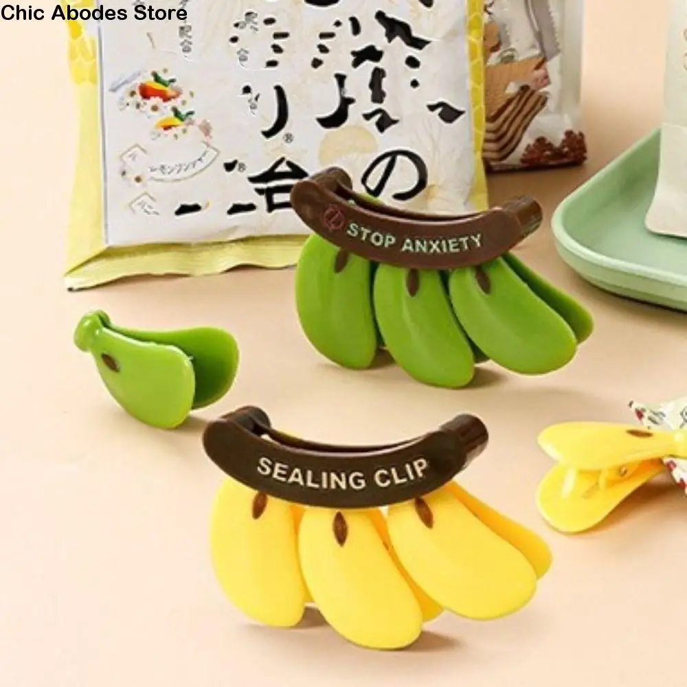 

Plastic Banana Magnetic Sealing Clip Hand Press Multifunctional Fresh-keeping Clip Household Moisture-proof Snack Sealing Clip