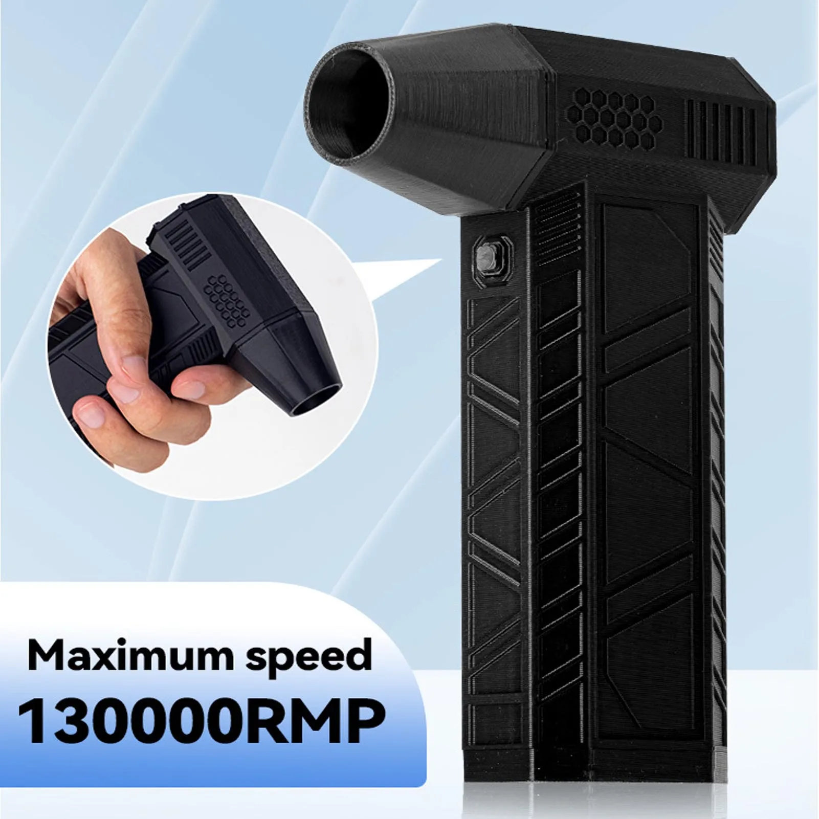 

Blower Digital Display 130000RPM High Speed Brushless Motor 5 Speed Dry Fan Rechargeable Light for Cleaning Keyboard