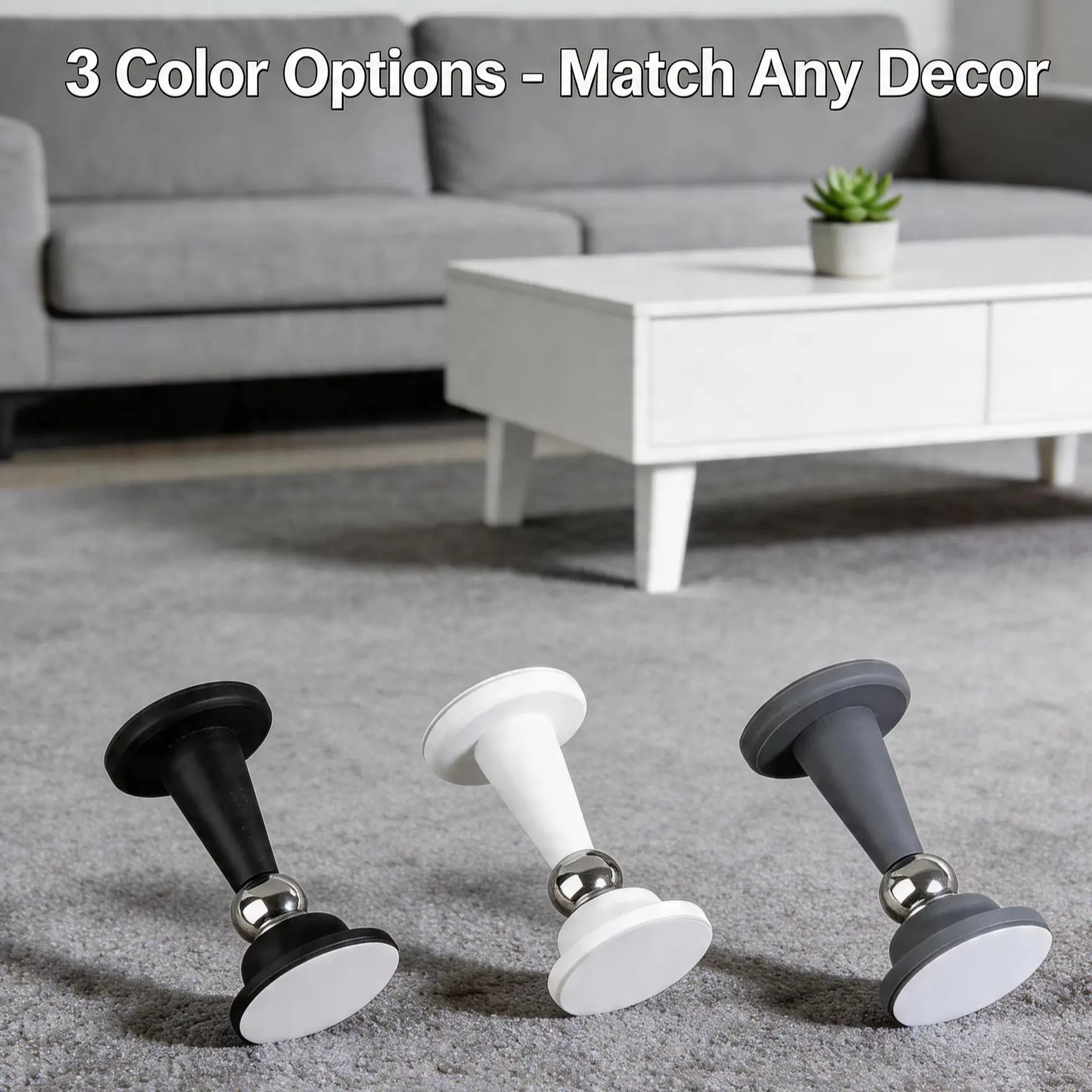 

Silicone Anti-Collision Door Stopper, Punch-Free Floor Mount Stop with Powerful Suction for Home Wall Safety