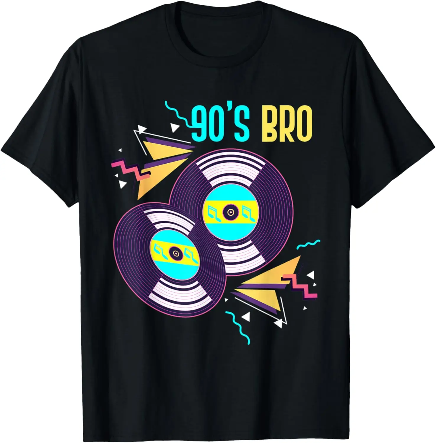 Vinyl Theme Party Funny 1990s Generation 90s Bro Nineties T-Shirt