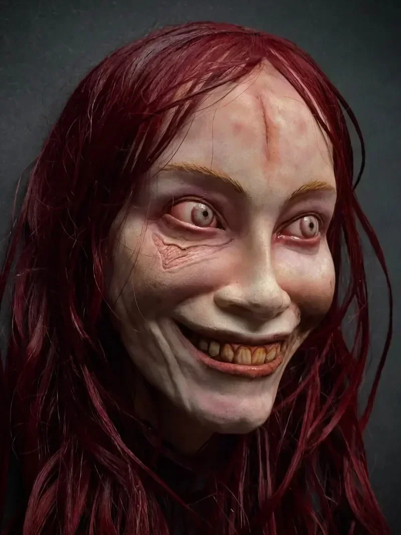 Cosplay Ellie maska martwe zło powstać halloweenowy Horror zabójca maska lateksowa przerażający wystrój domu karnawał impreza maskarada maska