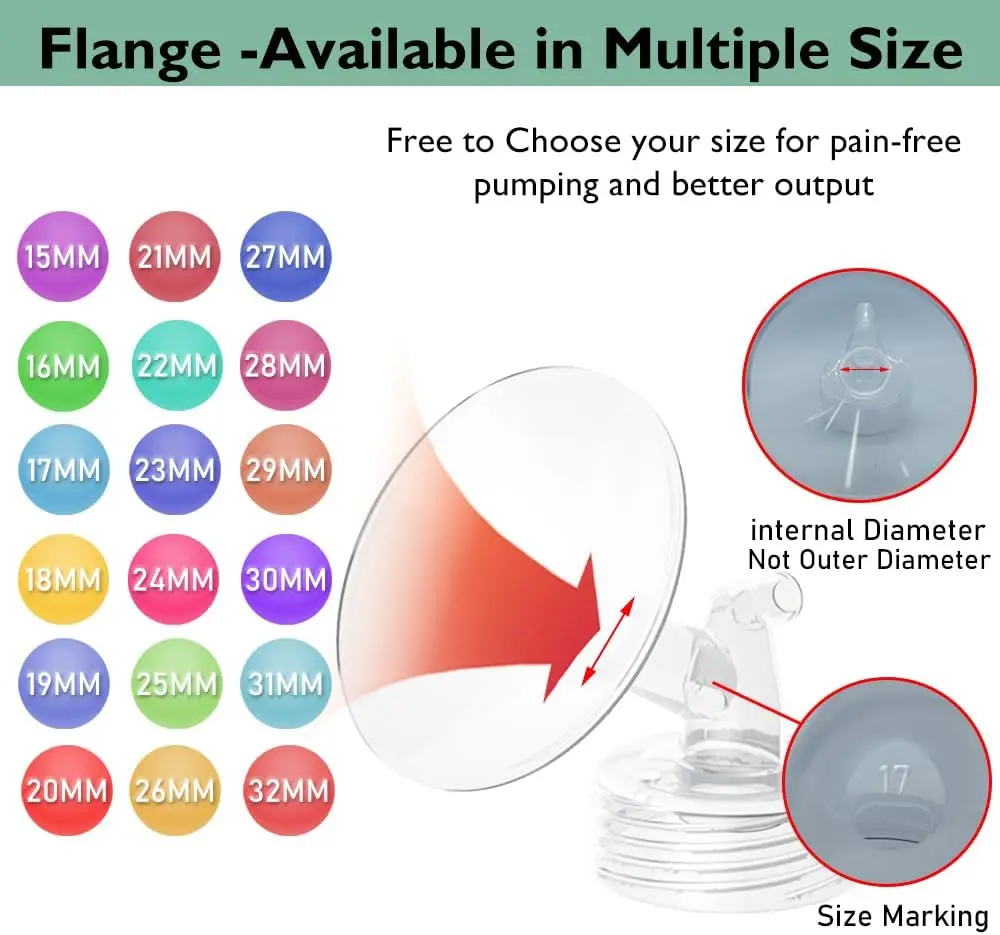 Flange and Duckbill Valve Compatible with Spectra S1/S2/9Plus Breast Pump, Spectra Pump Parts  Accessories Replacement