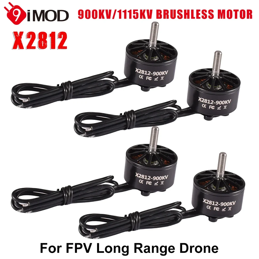 UniFly9IMOD 4pcs X2812 900KV 1115KV Brushless Motor 2-6S 4mm Bearing Shaft For RC Multirotor Airplane FPV Long Range Drone DIY P