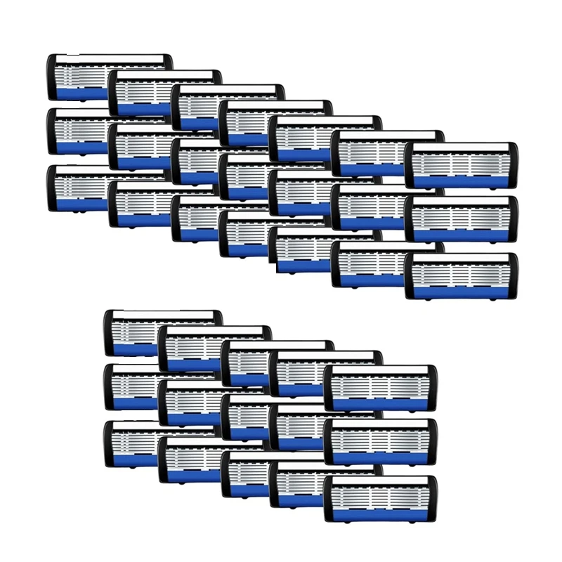 

HOT-36 шт. 7-лезвийные бритвы для мужчин, ручки и бритвы, сменные лезвия, двойная смазка и прецизионный триммер