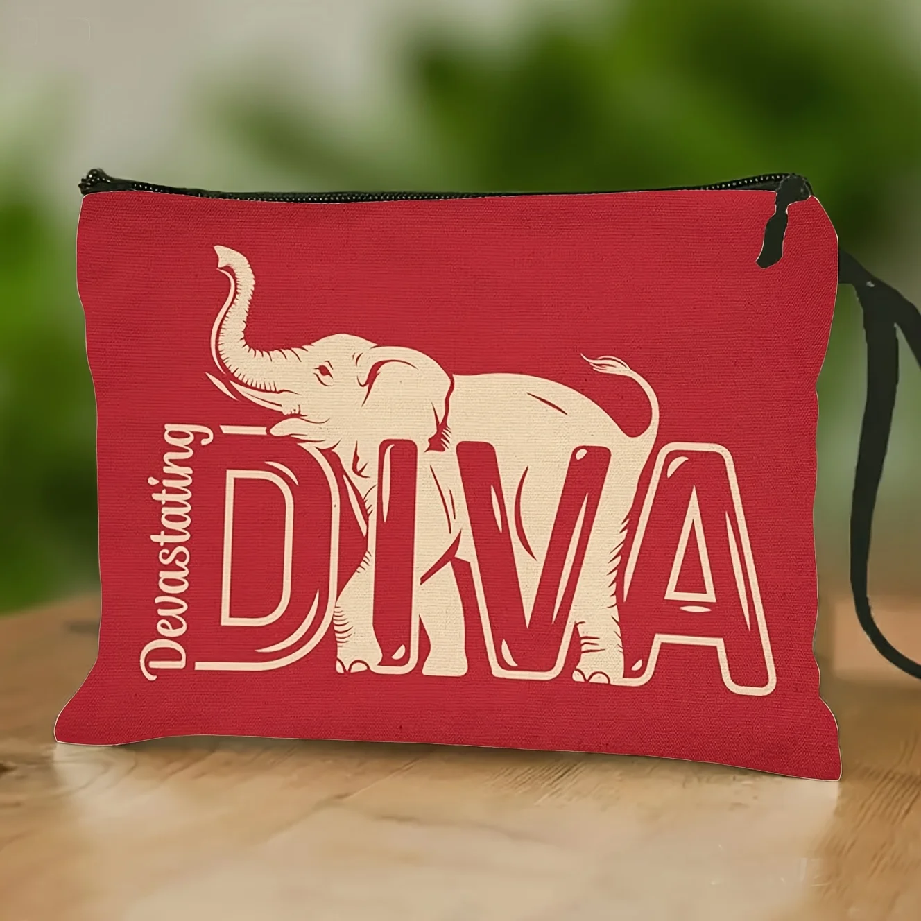 

Delta Sigma Theta Sorority Paraphernalia - Official Vendor - Flat Makeup Pouch & Accessory Bag - Devastating Diva for Women Gift