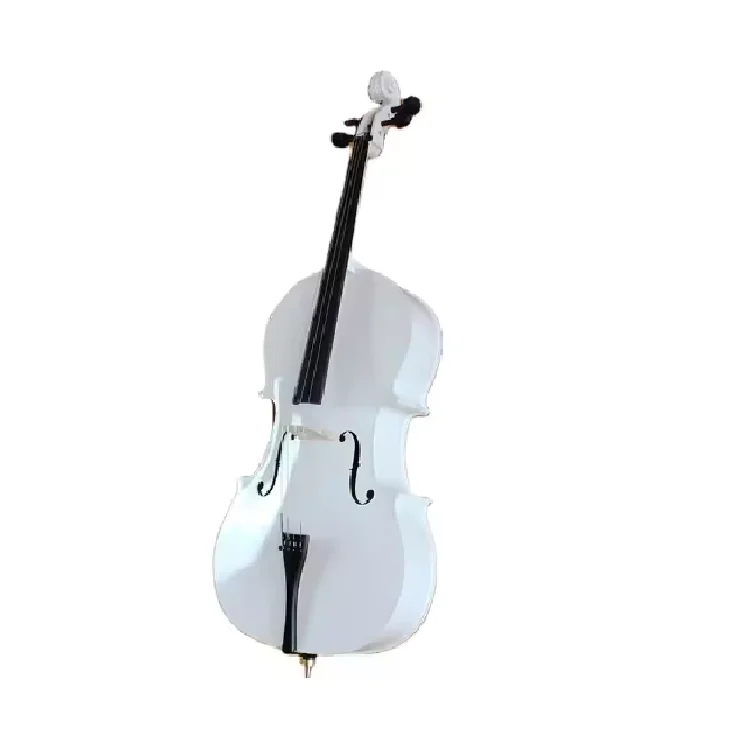 

Black Color White Plywood Student Decoration Cello 4/4 Wholesale
