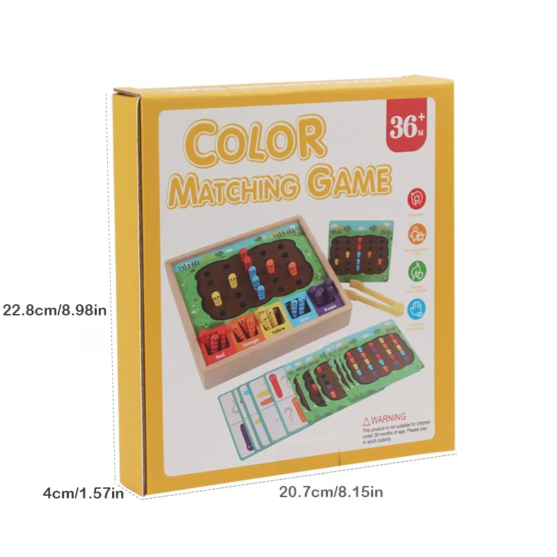 Children's Wooden Colour Sorting & Catching Insects Game, Fine Motor Skills Educational Toys, Children's Insect Toys
