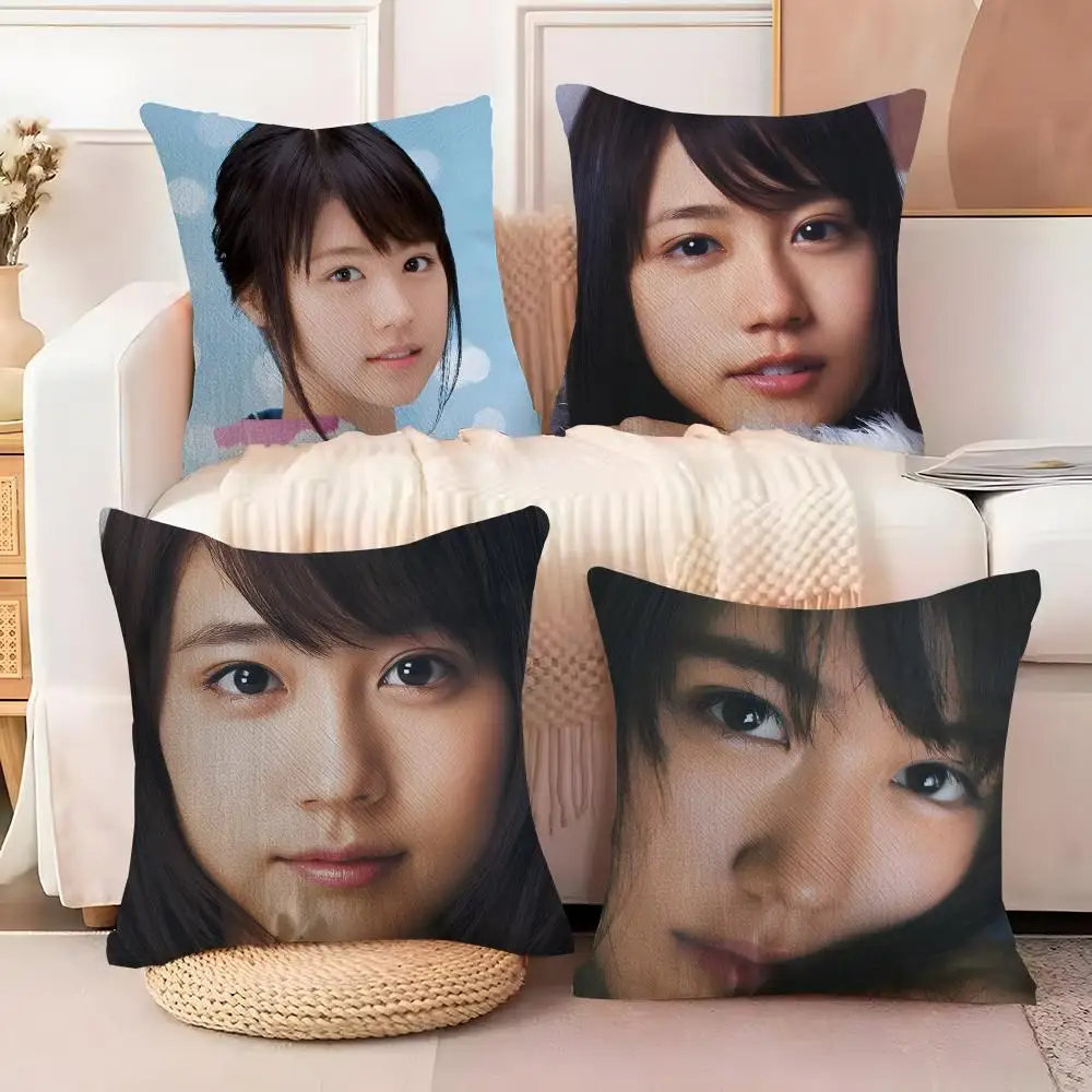Kasumi Arimura Actor Cushion Cover  Plush Fabric Soft Double Sided Print Sofa Cushion Cover Throw Pillow Covers