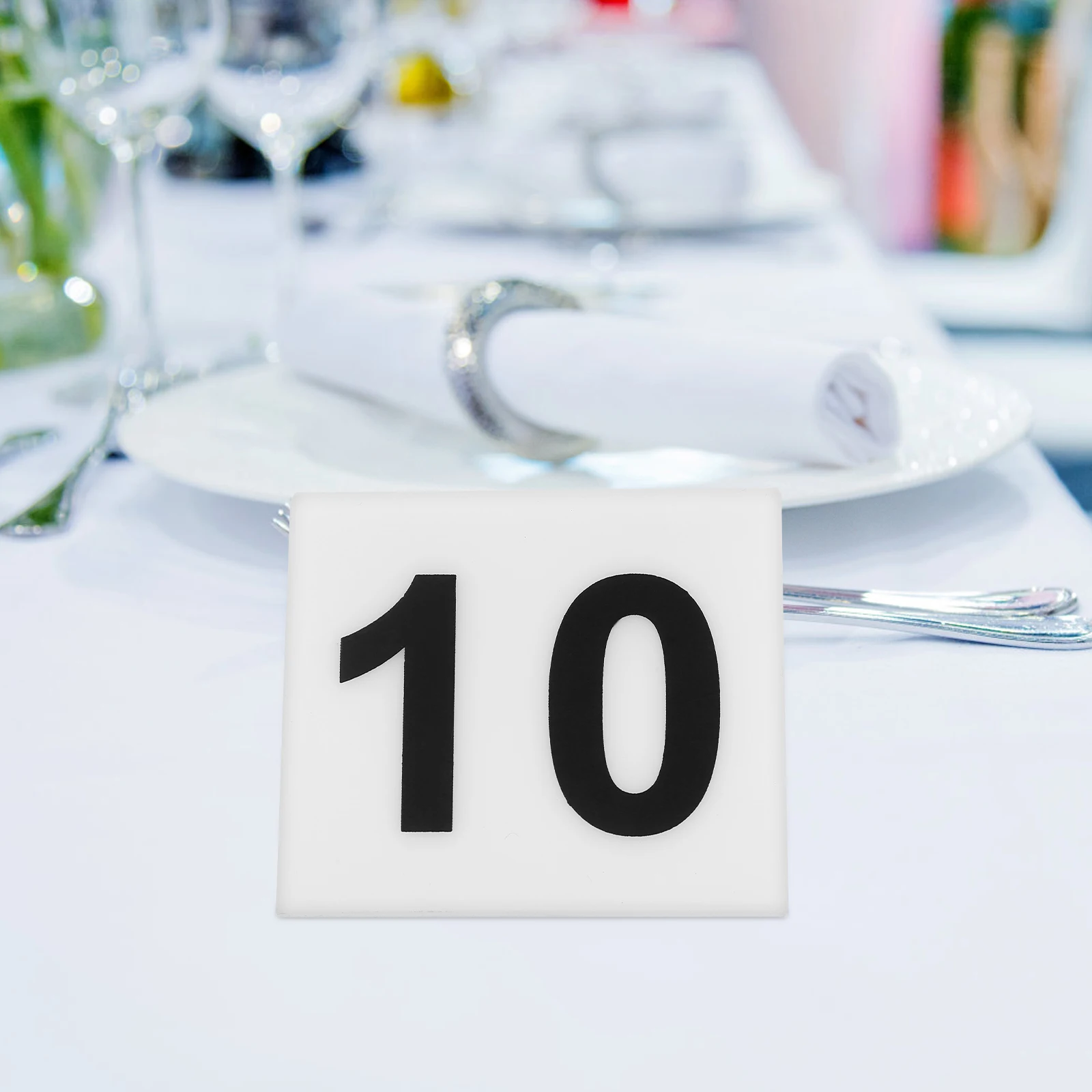 

10pcs V Table Numbers Double Sided Acrylic Markers Compact Number Marker For Restaurant Seat Signs Game Evidence Accessories