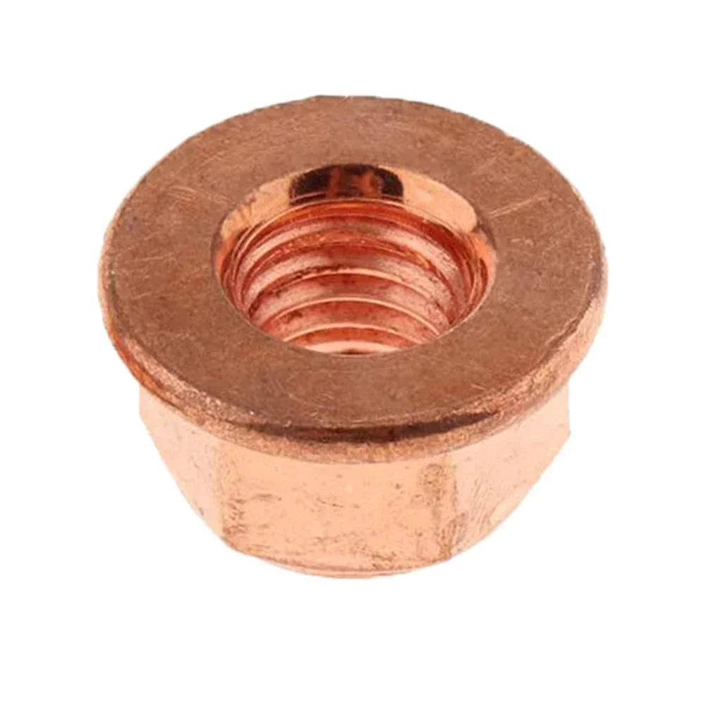 50PCS Car Exhaust Manifold Lock Nuts Copper Plated M8x1.25 Fit For BMW 2024 Hot Sale Brand New And High Quality