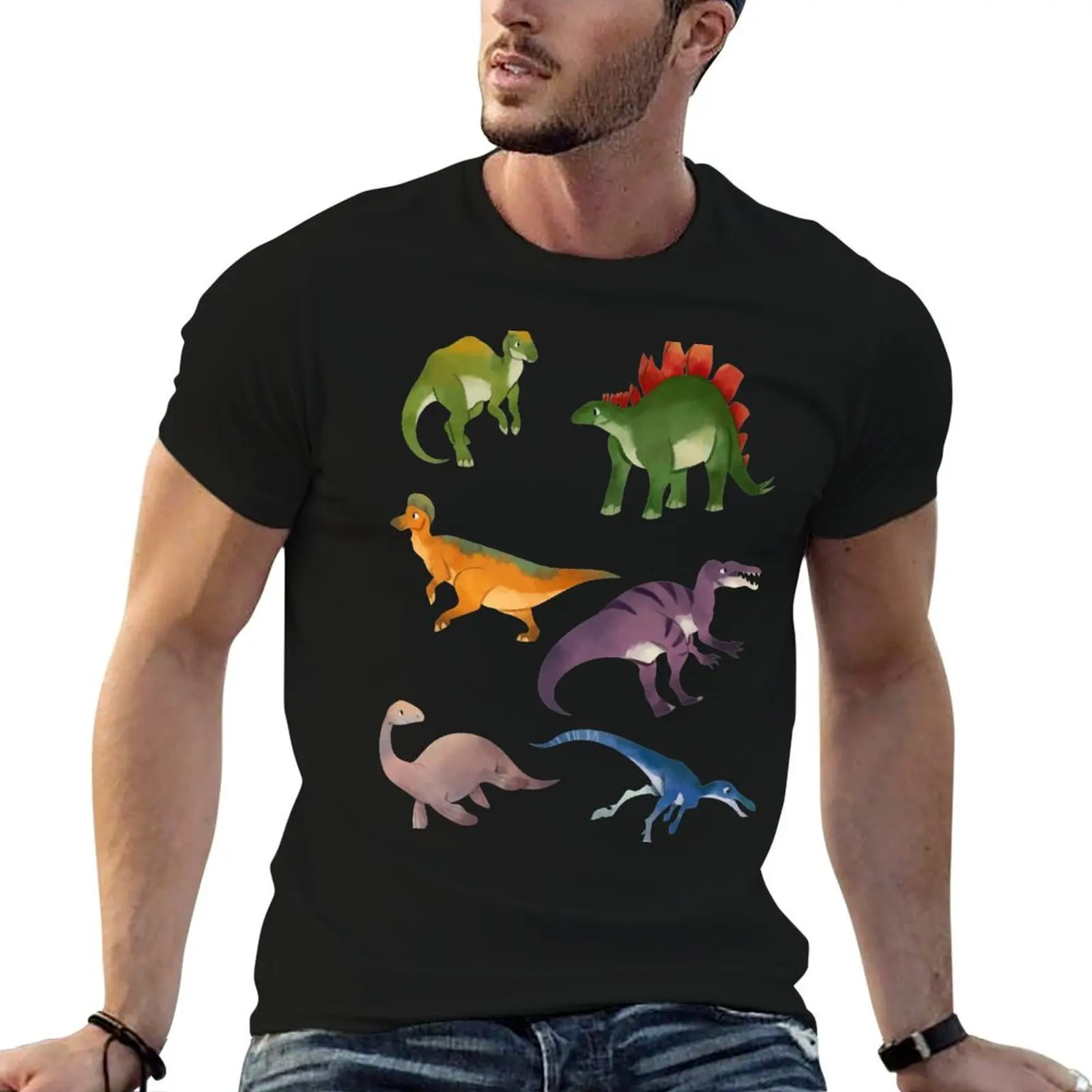 

Dinosaurs T-Shirt t shirts for man pack cotton man t shirt luxury T-Shirt
