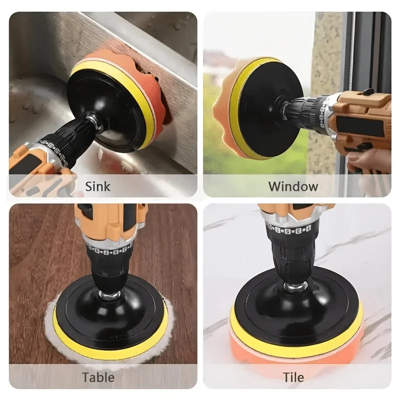 12/6 Piece Set (a Set of 6 Pieces) Practical Car Polishing Kit, Scratch Repair Tools, Waxing and Polishing Discs, Suitable for Cars, Motorcycles, Bicycles, and Household Cleaning, Is a Great Gift for Easter, Thanksgiving, and Mother's Day