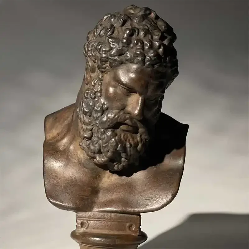2026 Unique Roman Art Sculpture Hercules Half-length Portrait Abstract Character Decorative Figurines Home Decoration Accessorie