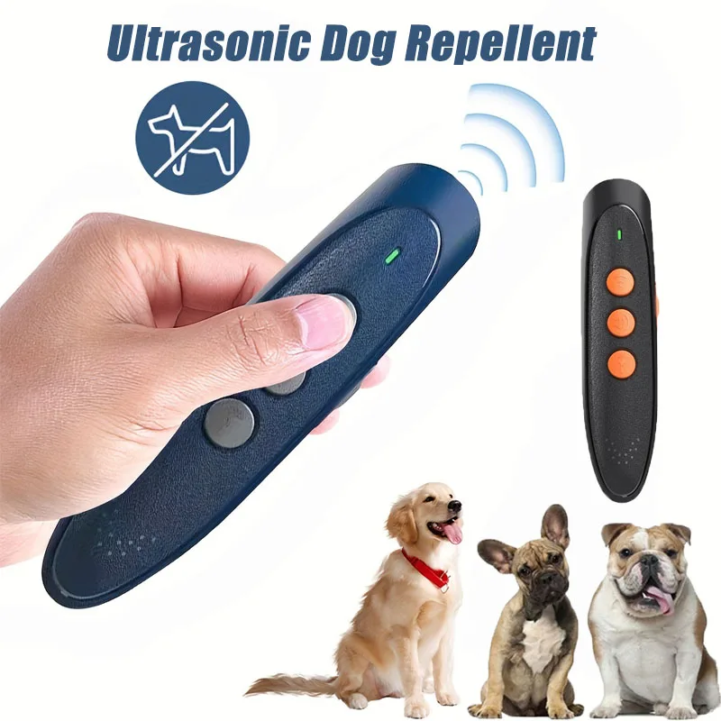 Pet Dog Repeller Outdoor Portable Ultrasonic Dog Training Device Stop Barking USB Rechargeable Ultrasonic Electric Dog Repellent