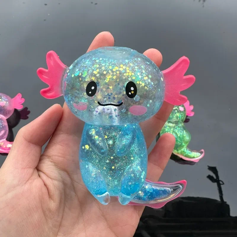 Neue Bunte Salamander-Maltose-Fidget-Spielzeuge, Quetschbare Maltose-Zucker-Dehnbare Axolotl-Spielzeuge, Lustige Quetsch-Geburtstagsartikel, Anti-Angst-Geschenk