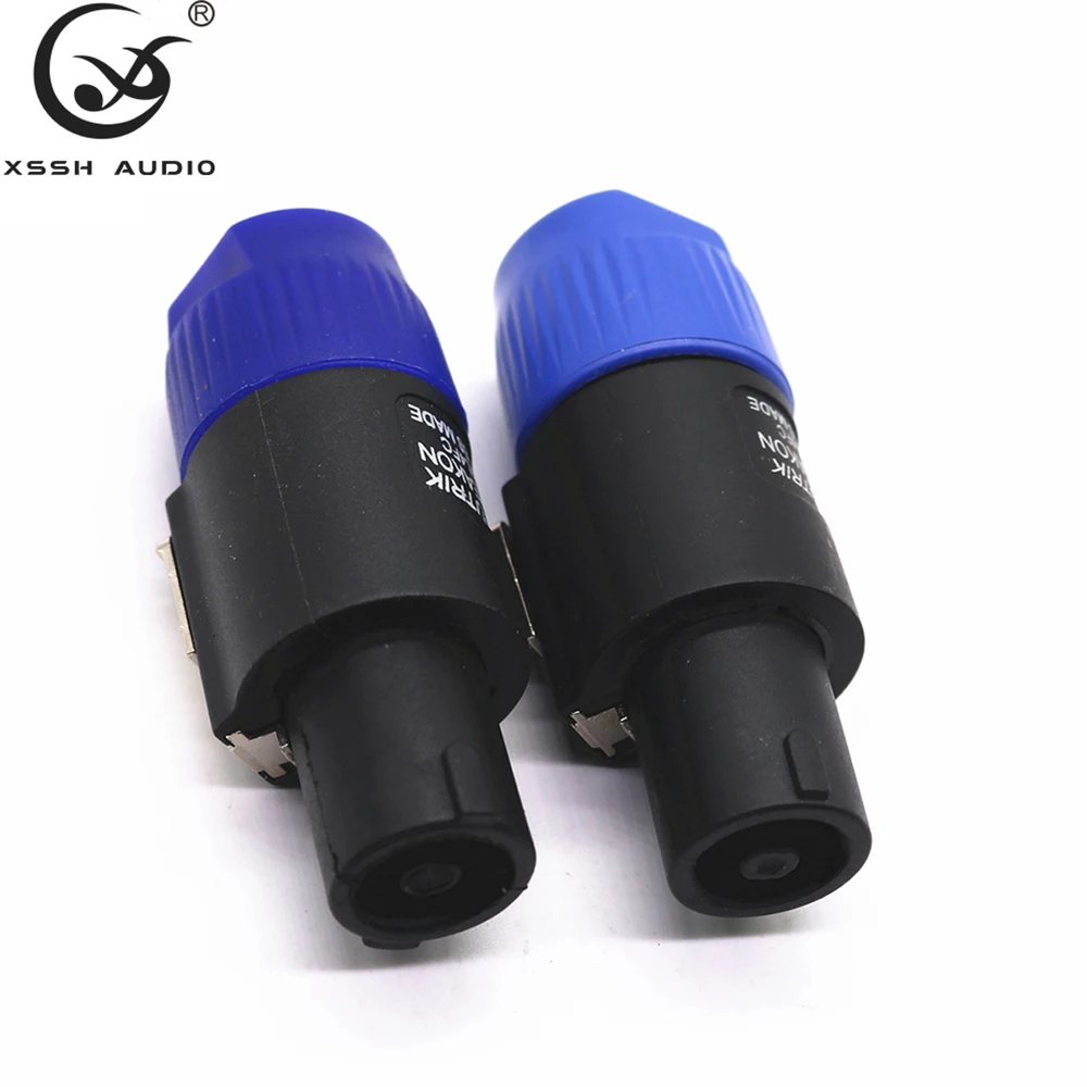 4 Uds 8 Uds 4 pines XLR YIVO XSSH amplificador audiófilo HIFI niquelado altavoz hembra conector de clavija estéreo para Cable Speakon