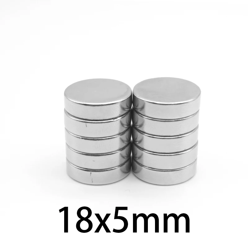 18x5 mm N35 Strong Neodymium Magnet 18mmx5mm Round Rare Earth Permanet Magnets 18*5mm Packaging Magnet Fridge Magnet