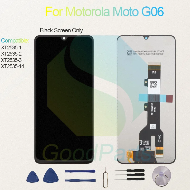 Test Before Ship For Motorola Moto G06 Display Touch Screen Digitizer Panel Assembly Lcd Screen XT2535-1/2/3/14 Moto G06 Screen