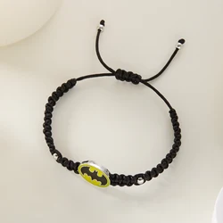 Handwoven Bat Spider Bracelet for Women Unisex Halloween Black String Rope Braided Bracelets Festival Party Jewelry Accessories
