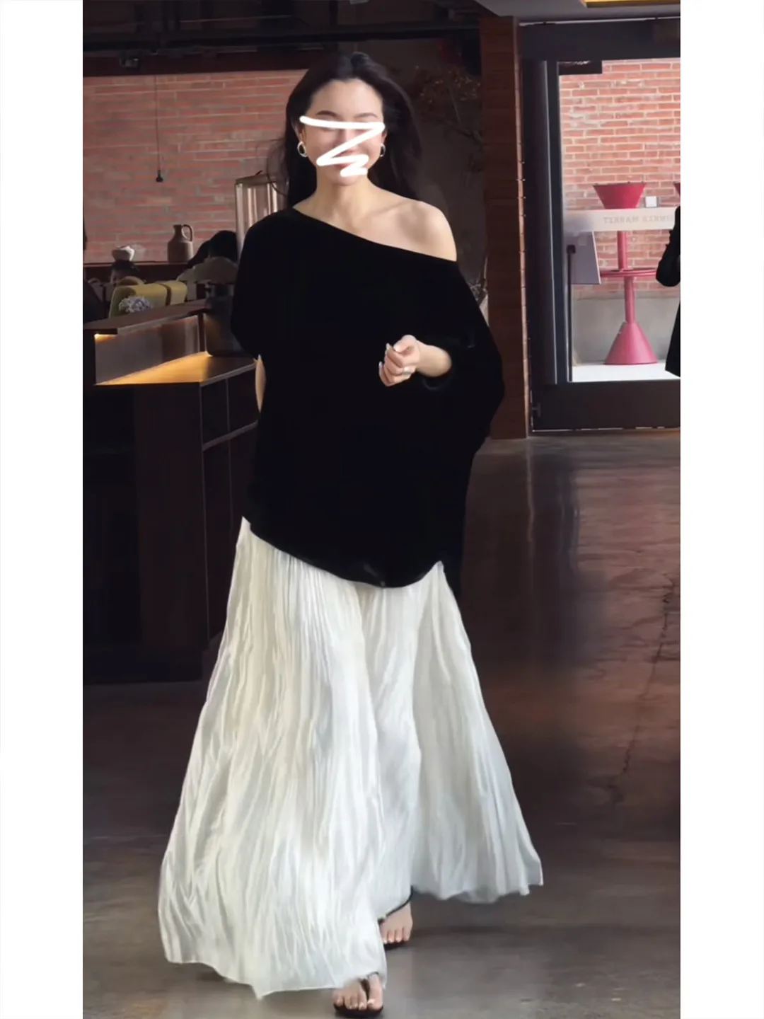 

White Half-length Skirt Set Women's Spring Fashion Korean Style Cleanfit High-waist Breathable Casual Home Wear Two-piece