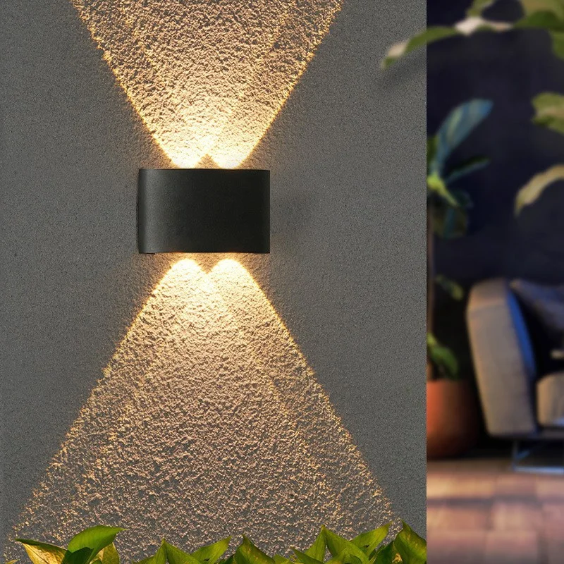 Outdoor Waterproof LED Wall Lamp Indoor Lighting IP65 AC86-265V 2W 4W 6W 8W Garden Mirror Night Light Thick Aluminum Style