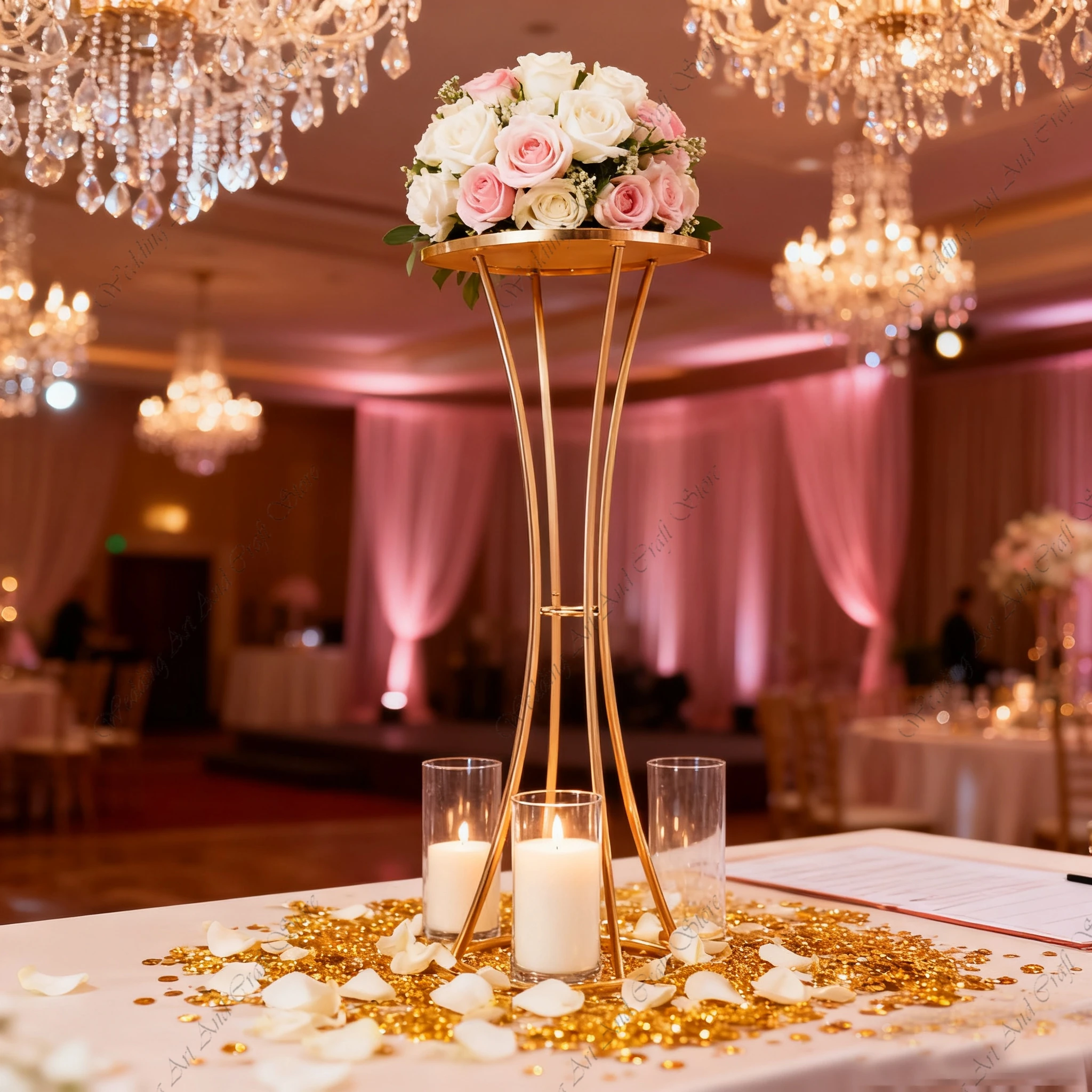 

6pcs f30 97cm Metal Flower Stand Candle Holder Centerpiece Bases Wedding Pathway Stand Walk Way Pillars for Wedding ivy520