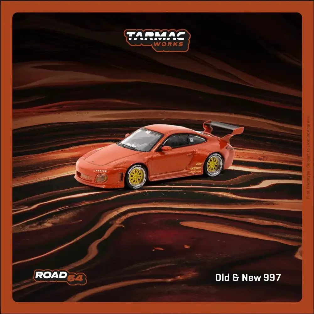 

TW In Stock 1:64 Old New 997 Red Metallic Diecast Diorama Car Model Collection Toys Tarmac Works